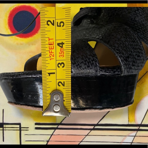 Coach Moreen Heels Black Platform Leather Women Shoes Size 8 B - Picture 16 of 17